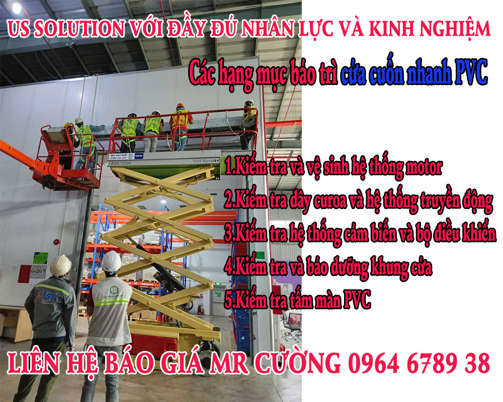 Bảo trì cửa cuốn nhanh PVC Bình Dương